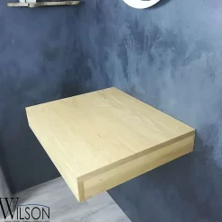 Meuble Sous Lavabo|Wilson Plan salle de bain suspendu 60 cm Chêne naturel - Monica