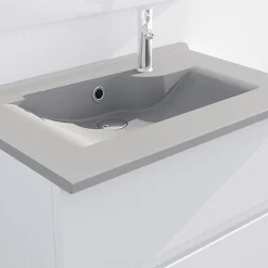 Plan Simple Vasque|Cuisibane Plan simple vasque design gris RESILOGE - 70 cm