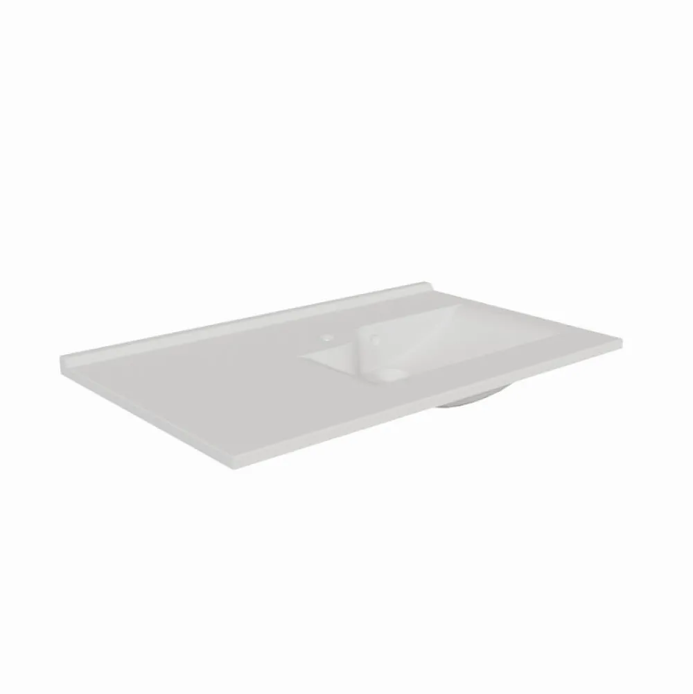 Plan Simple Vasque|Cuisibane Plan simple vasque déportée à droite RESILOGE - 90 cm
