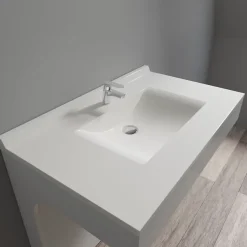 Cuisibane Plan simple vasque en résine de synthèse RESIPLAN - 90 cm