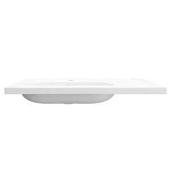 GoodHome Plan simple vasque l.80,6 x H.12,3 x P.45,2 cm, en céramique blanche, levanna