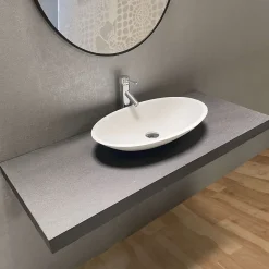 Meuble Sous Lavabo|Byca Plan suspendu - 120cm - aspect béton ciré