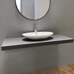 Meuble Sous Lavabo|Byca Plan suspendu - 120cm - aspect béton ciré
