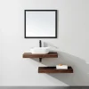 Stano Plan suspendu pour vasque TOP noyer 80 x 46 cm