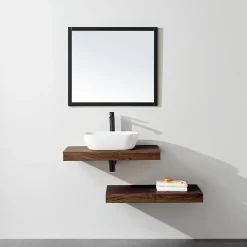 Stano Plan suspendu pour vasque TOP noyer 80 x 46 cm