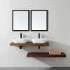 Plan De Travail Salle De Bains|Stano Plan suspendu pour vasque TOP noyer 120 x 46 cm