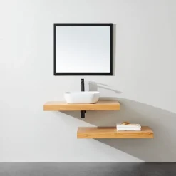 Plan De Travail Salle De Bains|Stano Plan suspendu pour vasque TOP chêne 100 x 46 cm