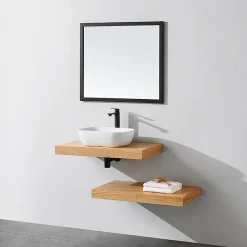 Plan De Travail Salle De Bains|Stano Plan suspendu pour vasque TOP chêne 100 x 46 cm
