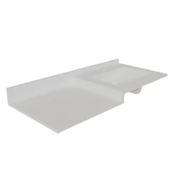 Plan Simple Vasque|Cuisibane Plan vasque 120 cm en résine 1 vasque décentrée - ATOLL