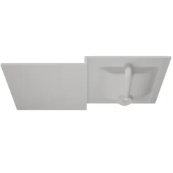Plan Simple Vasque|Cuisibane Plan vasque 120 cm en résine 1 vasque décentrée - ATOLL