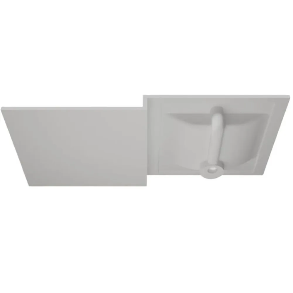 Plan Simple Vasque|Cuisibane Plan vasque 120 cm en résine 1 vasque décentrée - ATOLL