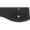 Plan Simple Vasque| Plan vasque à droite verre noir Vague 104 cm