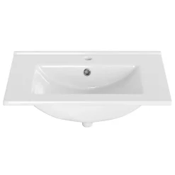 Plan vasque à encastrer blanc en céramique l.61 cm, Opah