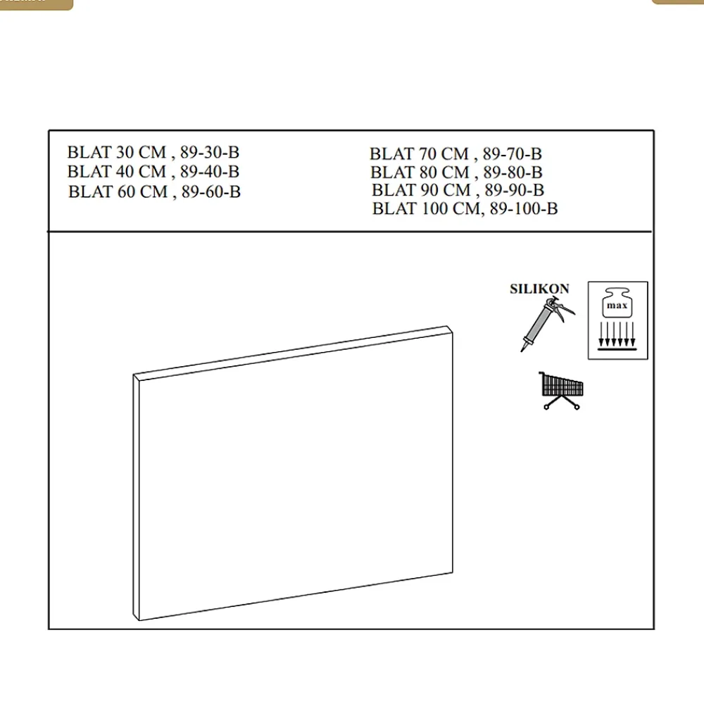Plan Vasque Lave-Mains|Otitec Plan vasque - L.60 x H.2 x P.46,5 cm - CREMA