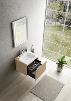 Ipiemme SRL Plan vasque blanc en céramique l.60 cm, Pura+