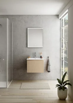 Ipiemme SRL Plan vasque blanc en céramique l.60 cm, Pura+