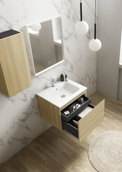 Ipiemme SRL Plan vasque blanc en céramique l.60 cm, Pura+