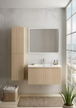 Plan Simple Vasque|Ipiemme SRL Plan vasque blanc en céramique l.90 cm, Pura+