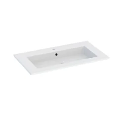Plan Simple Vasque| Plan vasque blanc en céramique l.90 cm, Calao