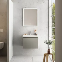 Plan Simple Vasque|Ipiemme SRL Plan vasque blanc en résine l.60 cm, Pura+