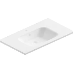 Plan Simple Vasque|Ipiemme SRL Plan vasque blanc en résine l.90 cm, Pura+