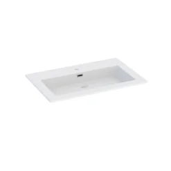 Cooke & Lewis Plan vasque blanc en résine l.80 cm, Pamili