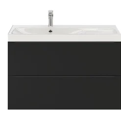 GoodHome Plan vasque blanc en résine l.100 cm Mila