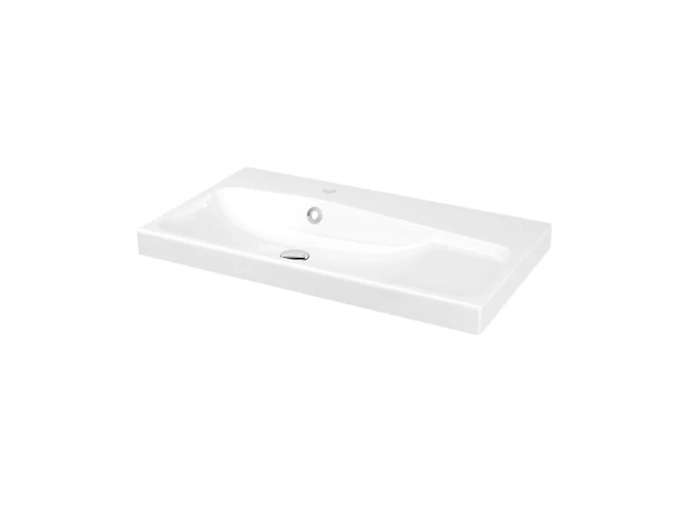 Plan Simple Vasque|GoodHome Plan vasque blanc Mila 80 cm