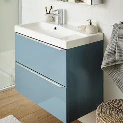 Plan Simple Vasque|GoodHome Plan vasque blanc Mila 80 cm