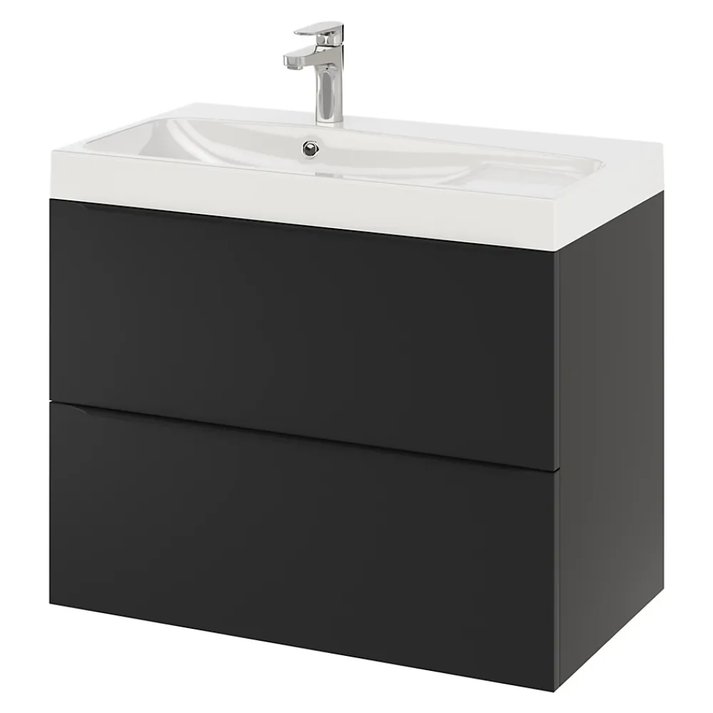 Plan Simple Vasque|GoodHome Plan vasque blanc Mila 80 cm