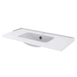 Plan Simple Vasque|GoodHome Plan vasque blanc Lana 100 cm