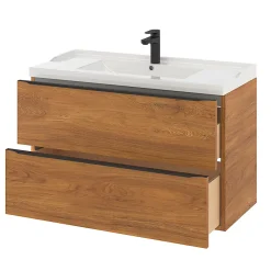 Plan Simple Vasque|GoodHome Plan vasque blanc Lana 100 cm