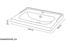Plan Simple Vasque|GoodHome Plan vasque blanc Lana 60 cm