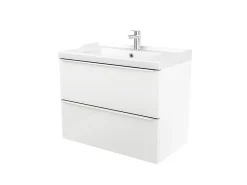 GoodHome Plan vasque blanc Lana 80 cm