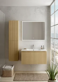 Plan Simple Vasque|Ipiemme SRL Plan vasque blanc mat en résine l.90 cm, Pura+