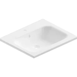 Ipiemme SRL Plan vasque blanc mat en résine l.60 cm, Pura+