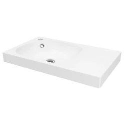Plan Simple Vasque|GoodHome Plan vasque blanc satin en résine l.60,4 x P.36,2 cm, Maza