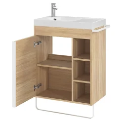 Plan Simple Vasque|GoodHome Plan vasque blanc satin en résine l.60,4 x P.36,2 cm, Maza