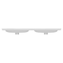 Plan Double Vasque|GoodHome Plan vasque double blanc en céramique l.120 cm, Endell