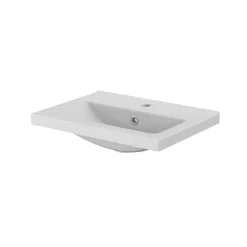 Plan Simple Vasque|GoodHome Plan vasque faible profondeur blanc Nira 50 cm