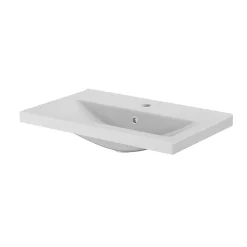 GoodHome Plan vasque faible profondeur blanc Nira 60 cm