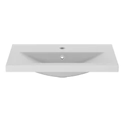 GoodHome Plan vasque faible profondeur blanc Nira 60 cm
