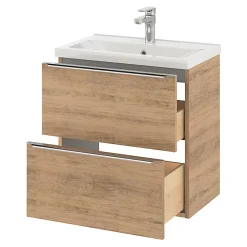 GoodHome Plan vasque faible profondeur blanc Nira 60 cm