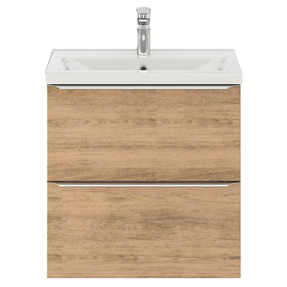 GoodHome Plan vasque faible profondeur blanc Nira 60 cm