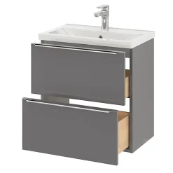 GoodHome Plan vasque faible profondeur blanc Nira 60 cm