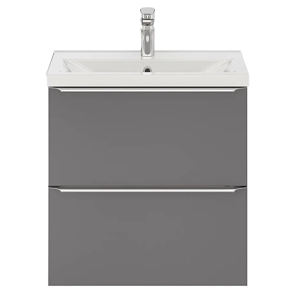 GoodHome Plan vasque faible profondeur blanc Nira 60 cm