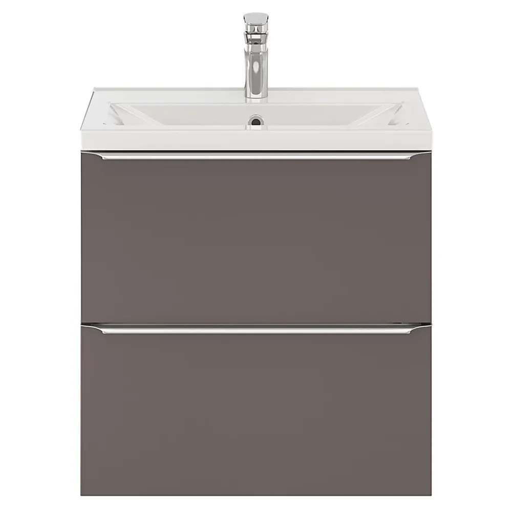 GoodHome Plan vasque faible profondeur blanc Nira 60 cm