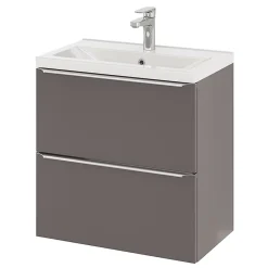 GoodHome Plan vasque faible profondeur blanc Nira 60 cm