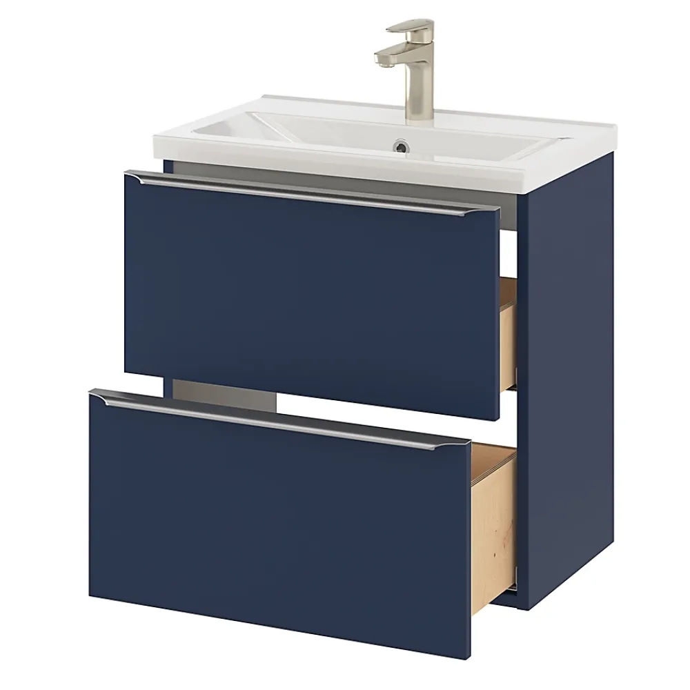 GoodHome Plan vasque faible profondeur blanc Nira 60 cm