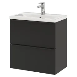 GoodHome Plan vasque faible profondeur blanc Nira 60 cm